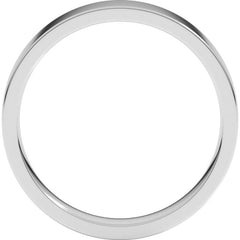 Platinum 4 mm Lightweight Comfort-Fit Flat Band Size 7.5