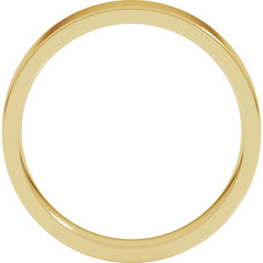 18K Yellow Gold 4 mm Lightweight Comfort-Fit Flat Band Size 7