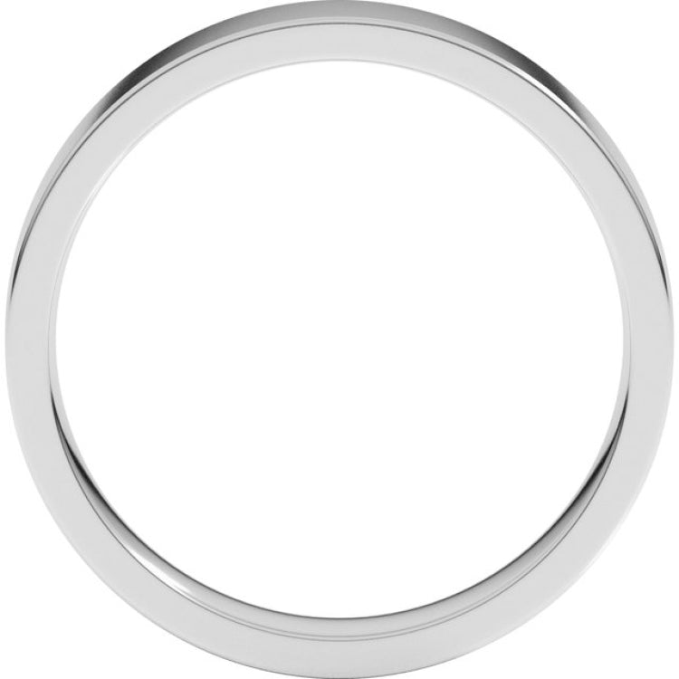 14K White Gold 4 mm Lightweight Comfort-Fit Flat Band Size 9