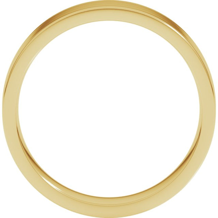 14K Yellow Gold 5 mm Lightweight Comfort-Fit Flat Band Size 10.5
