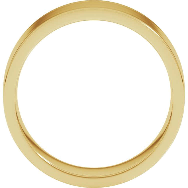 14K Yellow Gold 7 mm Lightweight Comfort-Fit Flat Band Size 8.5