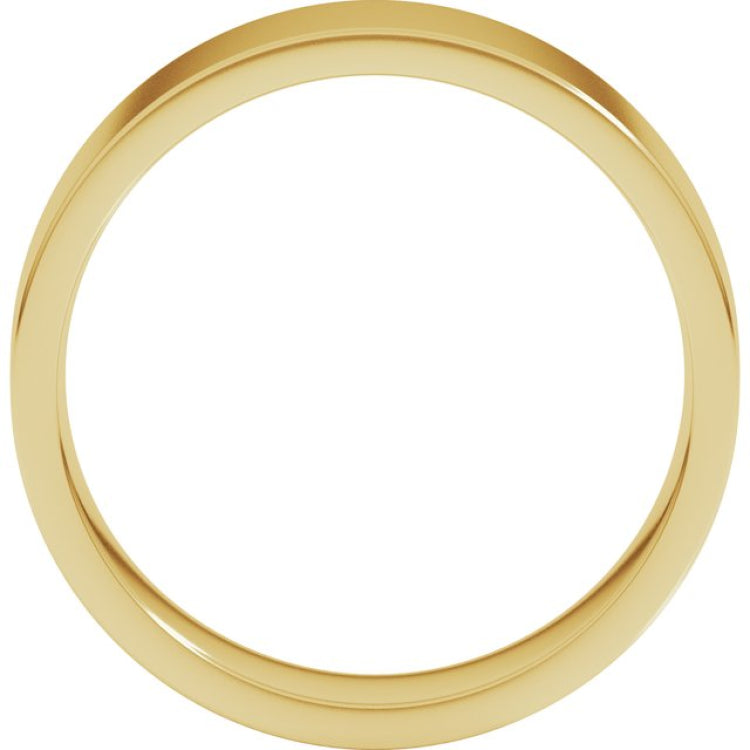 14K Yellow Gold 6 mm Lightweight Comfort-Fit Flat Band Size 11