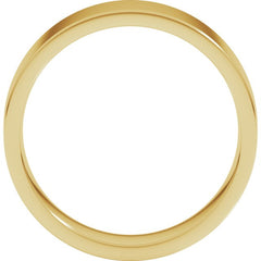 14K Yellow Gold 6 mm Lightweight Comfort-Fit Flat Band Size 8.5