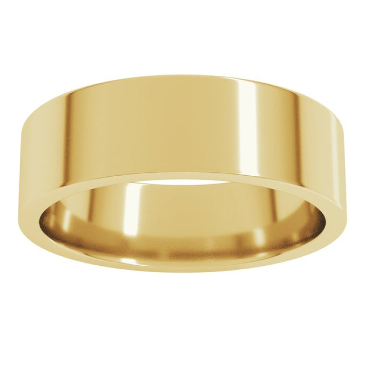 10K Yellow Gold 6 mm Lightweight Comfort-Fit Flat Band Size 9