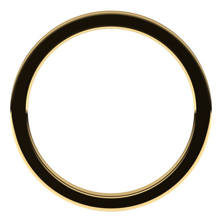 10K Yellow Gold 1 mm Comfort-Fit Flat Band Size 6.5