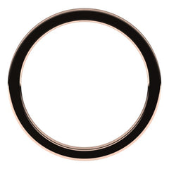 14K Rose Gold 1 mm Comfort-Fit Flat Band Size 8