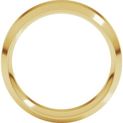 14K Yellow Gold 7 mm Beveled-Edge Comfort-Fit Flat Band Size 8.5