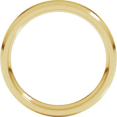 10K Yellow Gold 4 mm Beveled-Edge Comfort-Fit Flat Band Size 6