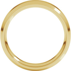 14K Yellow Gold 5 mm Beveled-Edge Comfort-Fit Flat Band Size 10