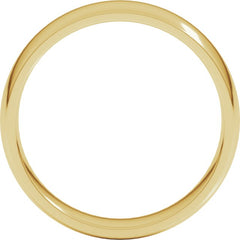 14K Yellow Gold 5.5 mm Lightweight Comfort-Fit Half Round Band Size 9