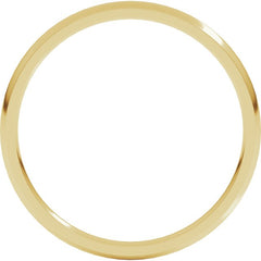 10K Yellow Gold 1.5 mm Lightweight Comfort-Fit Half Round Band Size 10.5