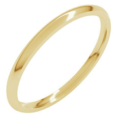 10K Yellow Gold 1.5 mm Lightweight Comfort-Fit Half Round Band Size 8