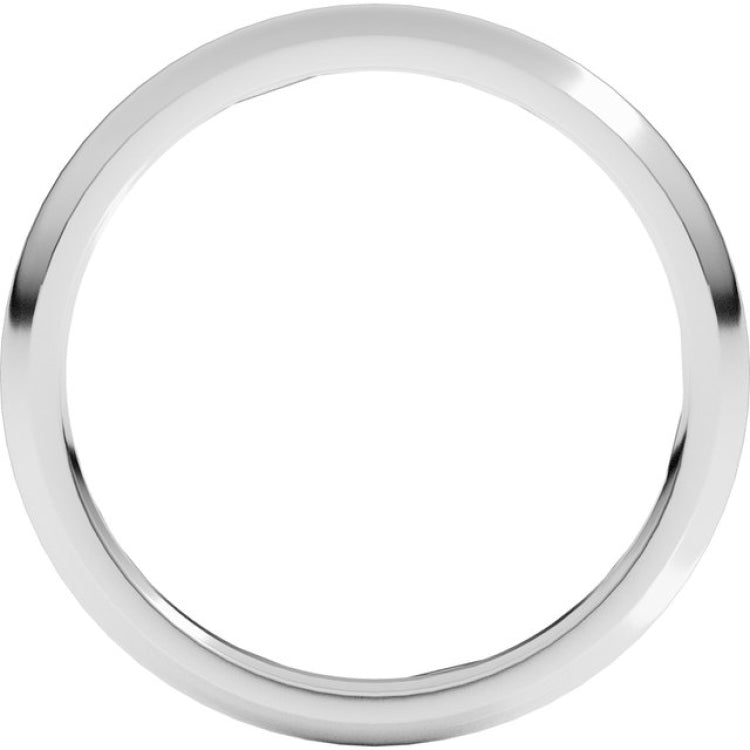 Platinum 2 mm Comfort-Fit Half Round Band Size 5