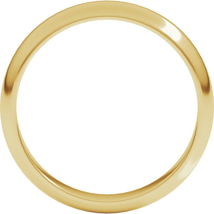 18K Yellow Gold 4 mm Half Round Band Size 10.5