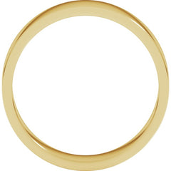 14K Yellow Gold 5 mm Flat Band Size 6.5