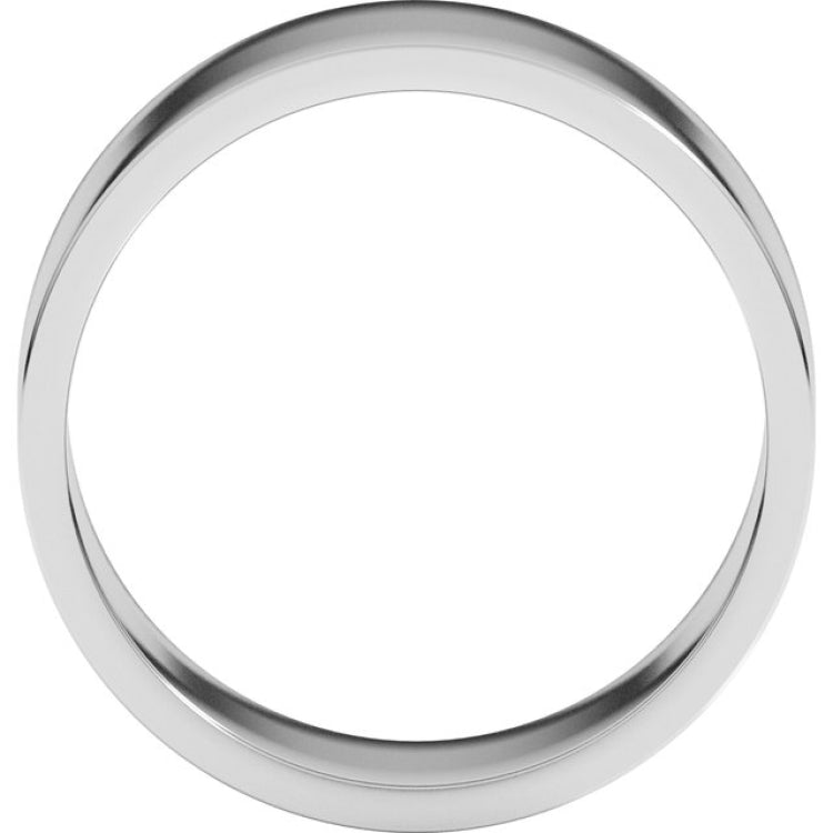 14K White Gold 8 mm Flat Band Size 11.5