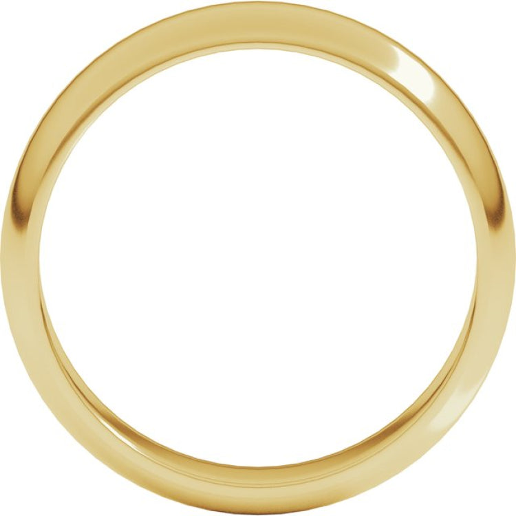 14K Yellow Gold 5 mm Half Round Band Size 9.5