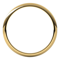 14K Yellow Gold 1 mm Half Round Band Size 3