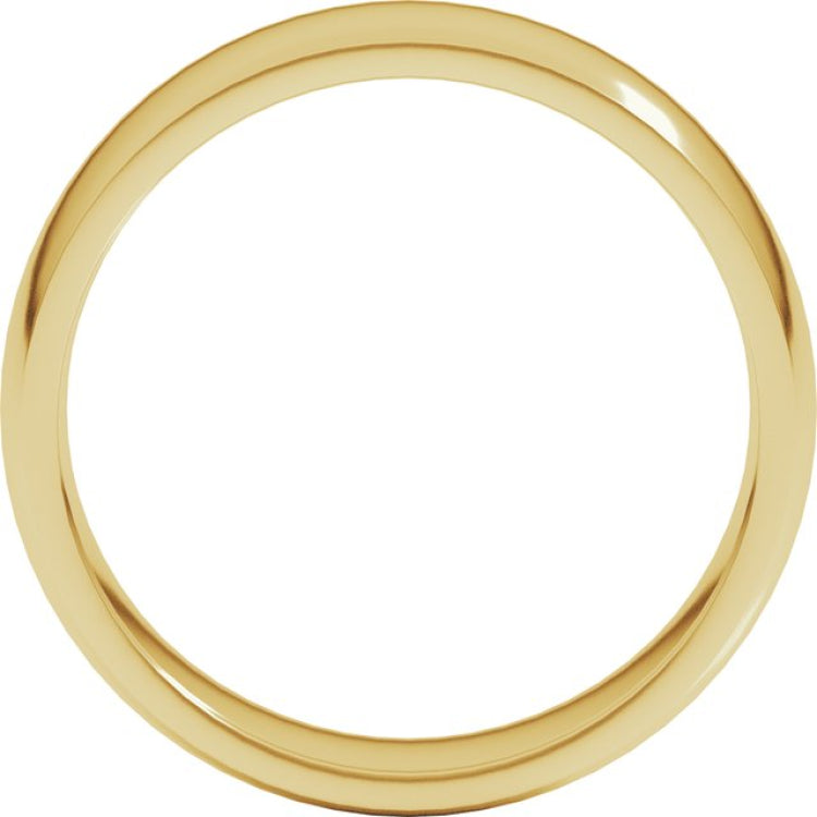 10K Yellow Gold 6 mm Lightweight Comfort-Fit Half Round Band Size 12.5