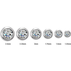 14K White Gold .04 CTW Natural Diamond Micro Bezel-Set Earrings