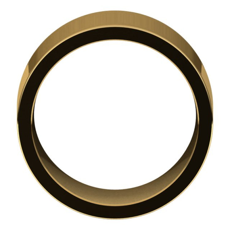 14K Yellow Gold 12 mm Comfort-Fit Flat Band Size 5.5