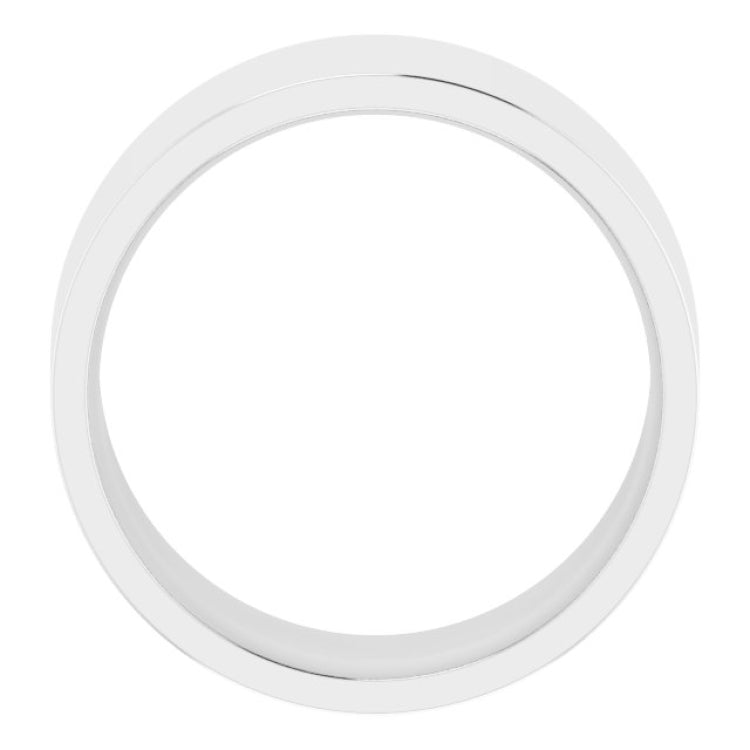 14K White Gold 9 mm Lightweight Comfort-Fit Flat Band Size [cv