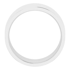 14K White Gold 9 mm Lightweight Comfort-Fit Flat Band Size [cv