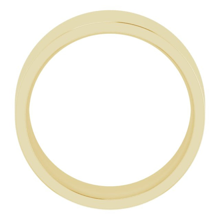 14K Yellow Gold 9 mm Lightweight Comfort-Fit Flat Band Size 8