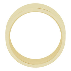 14K Yellow Gold 12 mm Lightweight Comfort-Fit Flat Band Size 6