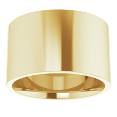 14K Yellow Gold 12 mm Lightweight Comfort-Fit Flat Band Size 6