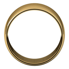 14K Yellow Gold 11 mm Lightweight Half Round Band Size 7.5