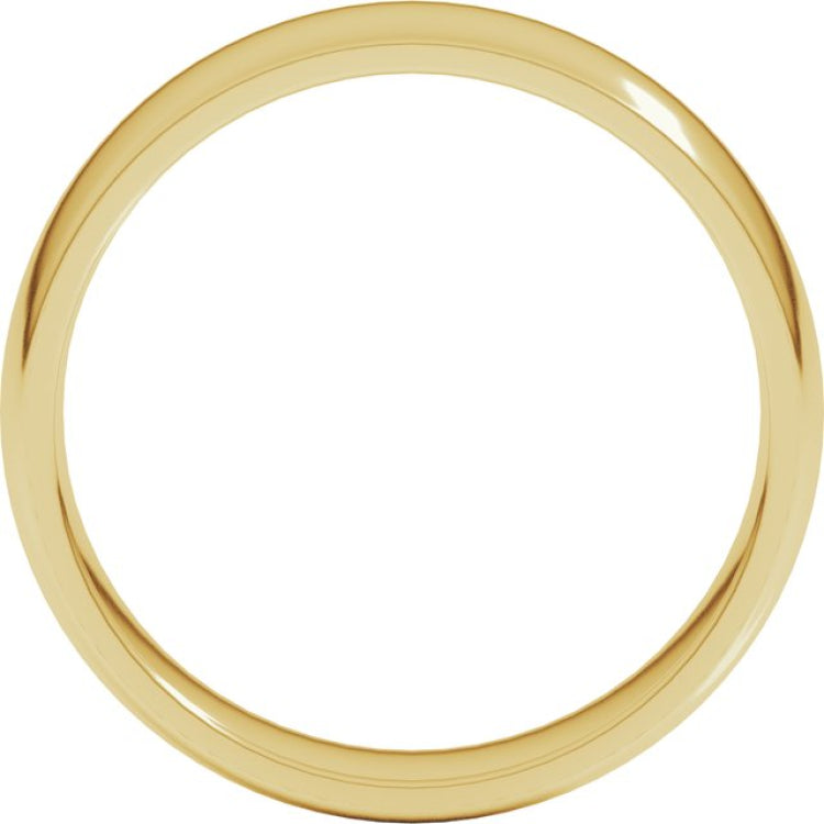 14K Yellow Gold 5.5 mm Lightweight Comfort-Fit Half Round Band Size 8.5