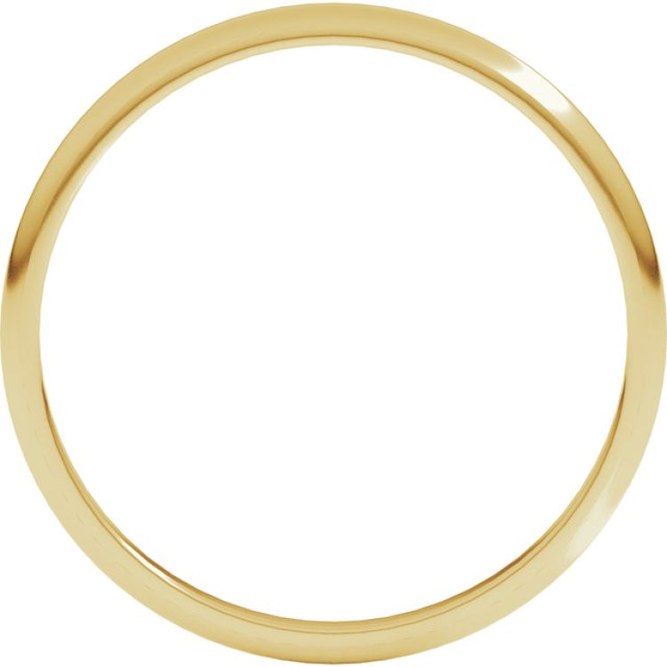 10K Yellow Gold 1.5 mm Lightweight Half Round Band Size 3