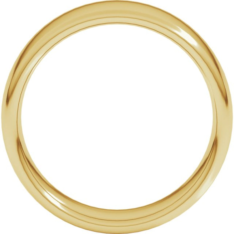 10K Yellow Gold 7 mm Comfort-Fit European-Style Band Size 10