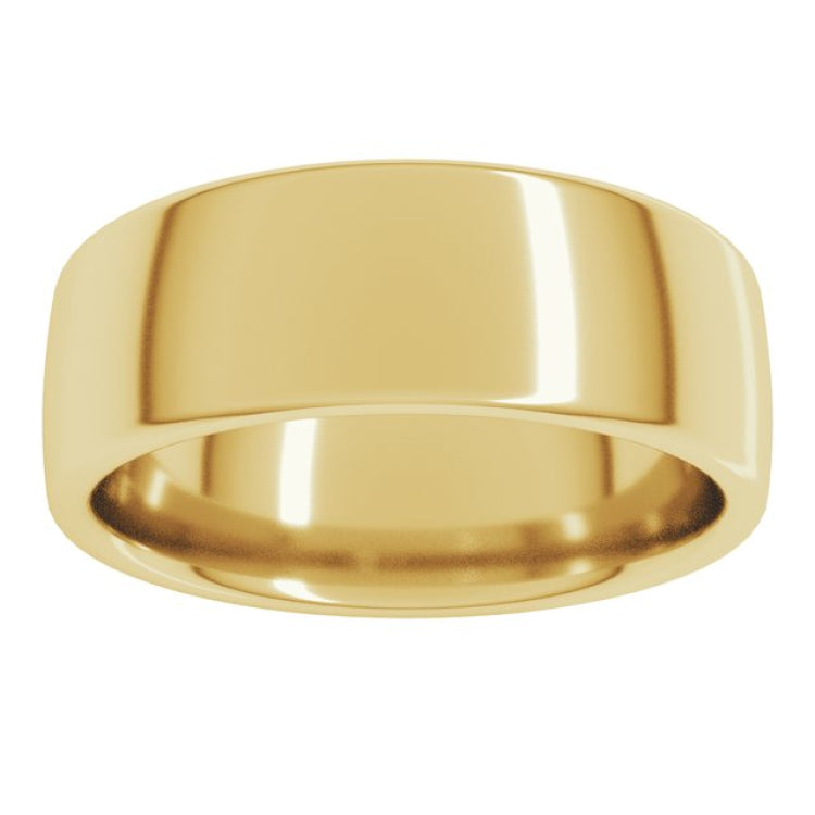 14K Yellow Gold 7 mm Comfort-Fit European-Style Band Size 11.5