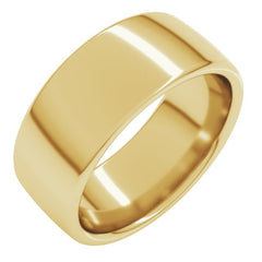 14K Yellow Gold 8 mm Comfort-Fit European-Style Band Size 13