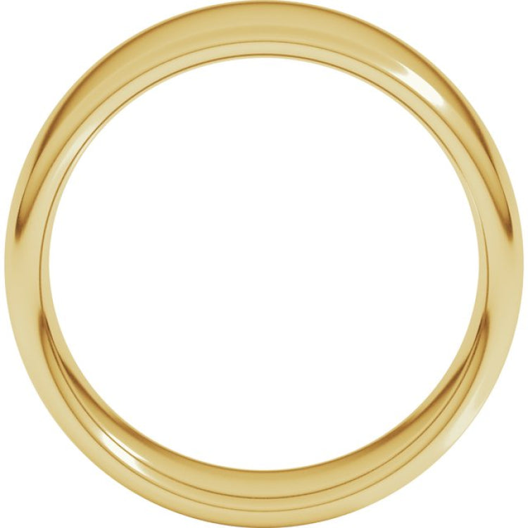 14K Yellow Gold 8 mm Comfort-Fit European-Style Band Size 13