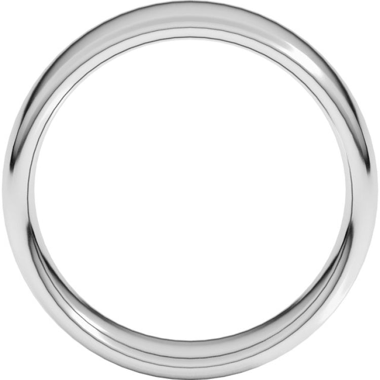 Platinum 7 mm Comfort-Fit European-Style Band Size 15
