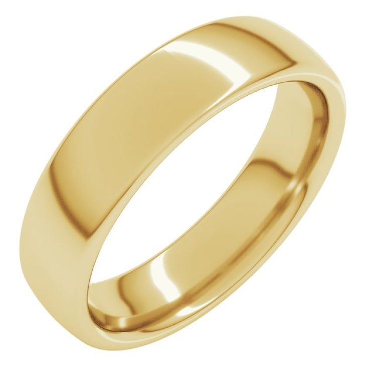 14K Yellow Gold 5 mm Comfort-Fit European-Style Band Size 5.5
