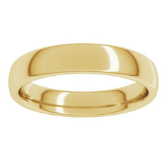 14K Yellow Gold 4 mm Comfort-Fit European-Style Band Size 5