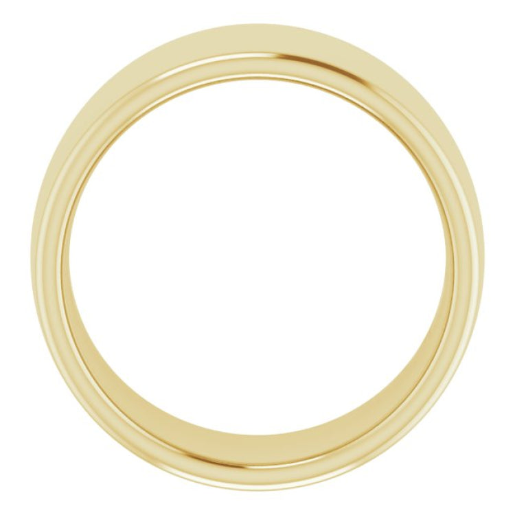 14K Yellow Gold 10 mm Comfort-Fit European-Style Band Size 5