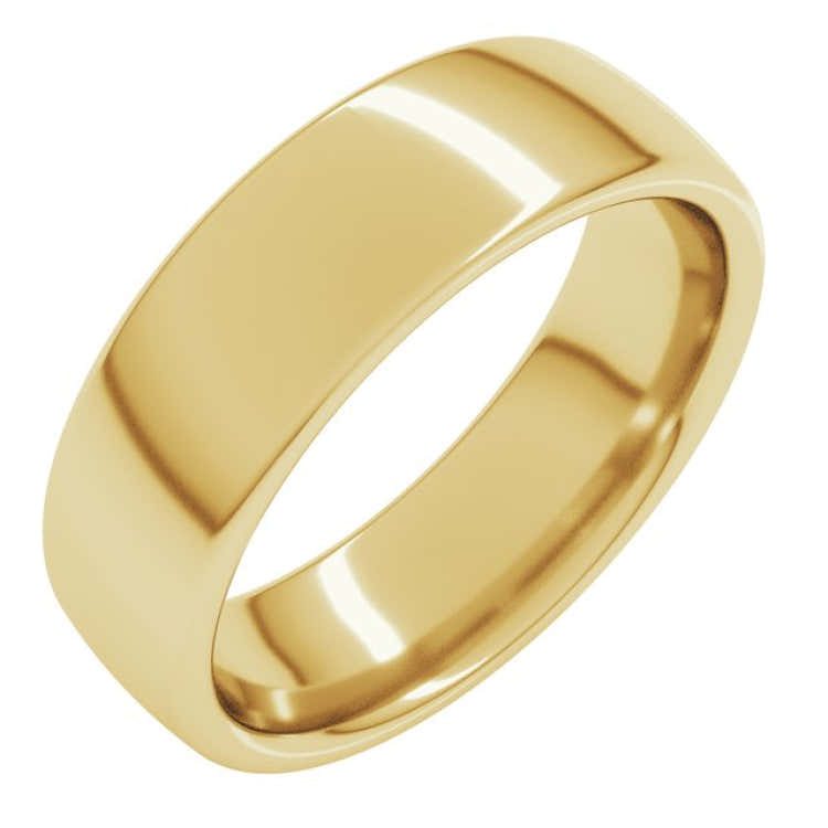 14K Yellow Gold 6 mm Comfort-Fit European-Style Band Size 6.5