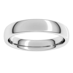 14K White Gold 4 mm Comfort-Fit European-Style Band Size 6