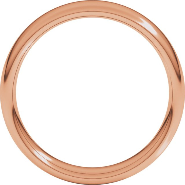 18K Rose Gold 5 mm Comfort-Fit European-Style Band Size 6