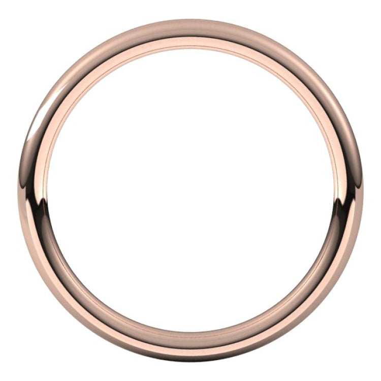 14K Rose Gold 2 mm Comfort-Fit European-Style Band Size 7.5