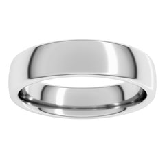 Platinum 5 mm Comfort-Fit European-Style Band Size 7.5
