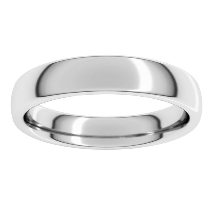 14K White Gold 4 mm Comfort-Fit European-Style Band Size 8.5