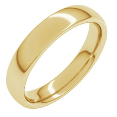10K Yellow Gold 4 mm Comfort-Fit European-Style Band Size 8