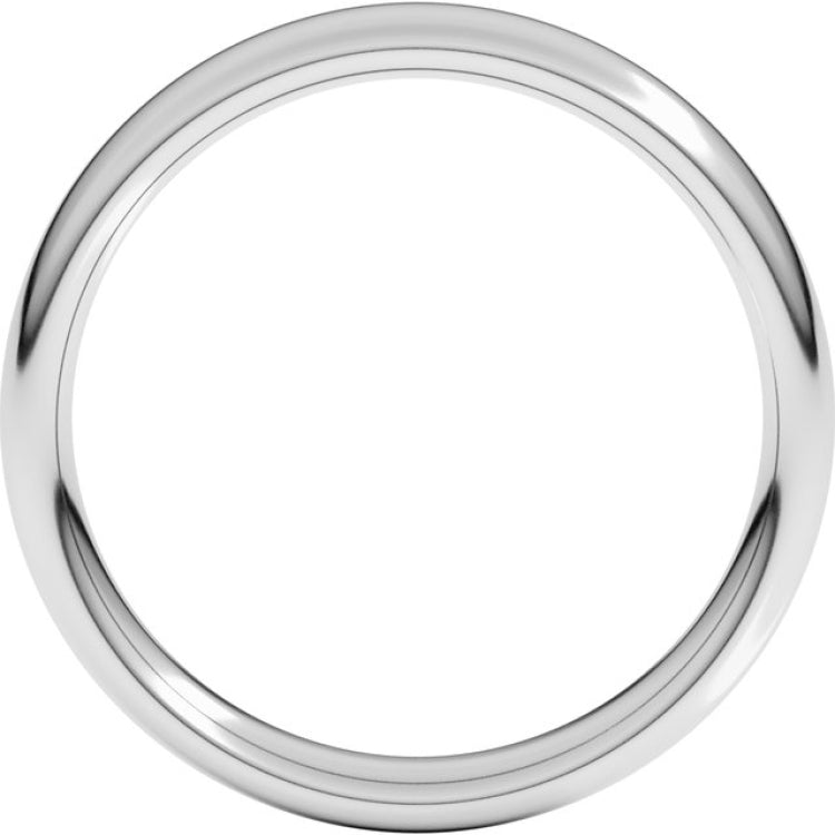 Platinum 4 mm Comfort-Fit European-Style Band Size 8
