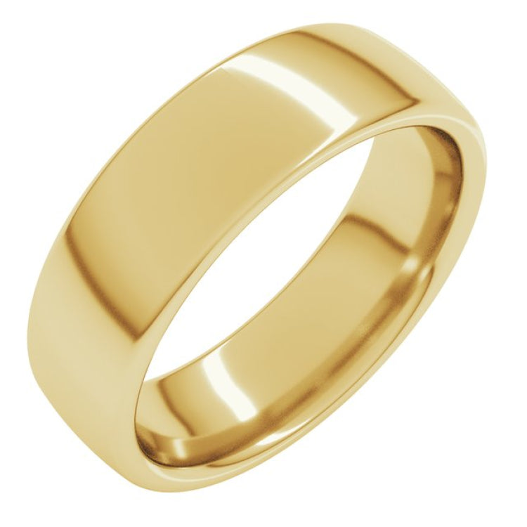 10K Yellow Gold 6 mm Comfort-Fit European-Style Band Size 9.5